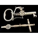 Rare 17th or 18th-century all-steel jailer's key gun