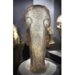 16th C.Ottoman Turkish Horse Head Armour (Shaffron), Kayi Tribe Bow & Arrow Mark, Islamic Eastern