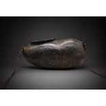 Islamic Qajar Metal Begging Bowl (Kashkul) – Iranian / Persian