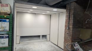 Free Standing Paint Spray Booth. NB - The buyer will need to disconnect the ducting. The buyer can r