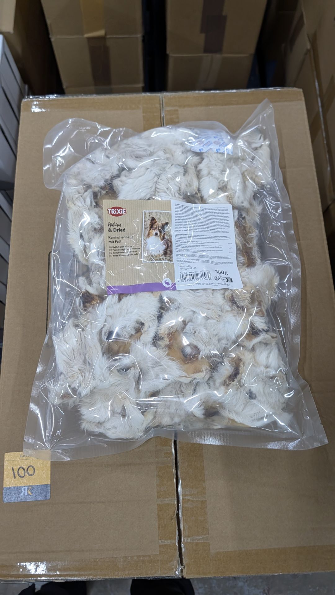 24 Bags of Trixie Natural Dried Rabbit Skin and Fur. Each bags weighs ...