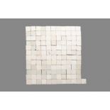 133 plain white Dutch Delft tiles, so called 'witjes', 18/19th C.