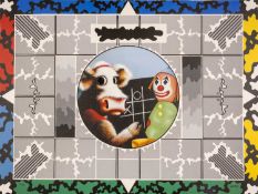 ‡ CAROLINE SHOTTON (b.1973) limited edition (122/195) giclée print on canvas - entitled, 'Bovine