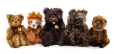 CHARLIE BEARS, to include Joseph, Chuckles, Hawkins from the Plush Collection, and Ballantyne (5)