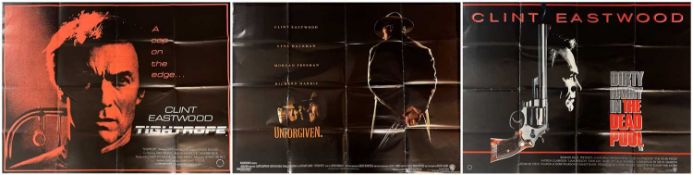 THREE CLINT EASTWOOD CINEMA POSTERS Tightrope (1984), Unforgiven (1992) and The Dead Pool (1988) all