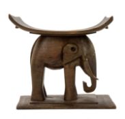AKAN ELEPHANT STOOL, Ghana, 58cms w Provenance: private collection Rhondda Cynon Taf Comments: good