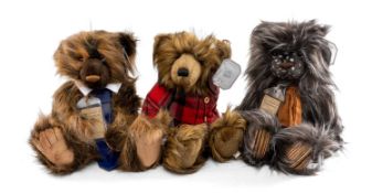 LIMITED EDITION SILVER TAG BEARS BY SUKI, to include Logan bear (1479/1500, 17102), Oscar bear (