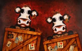 ‡ CAROLINE SHOTTON (b.1973) limited edition (95/195) giclée print on canvas - entitled, 'On the