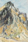‡ GWILYM PRICHARD (1931-2015) mixed media - entitled verso, 'Nant Peris', signed, 51 x 35cms