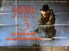 A NIGHTMARE ON ELM STREET PART 3 DREAM WARRIORS (1987) original UK cinema film poster, the third