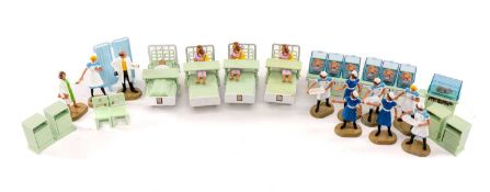BRITAINS MATERNITY WARD SET (component parts of model no. 7859 and 7854), super detail hospital set,