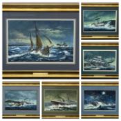 KEITH SHONE (British, b. 1931) set of twelve well executed pastels - infamous shipwrecks off Ynys