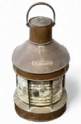 SHIP'S COPPER MASTHEAD LAMP, 60cms (h) Provenance: private collection