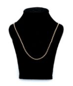 9CT GOLD CHAIN LINK CHOKER NECKLACE, 52.5cms (l), 6.6g Provenance: private collection Cheshire