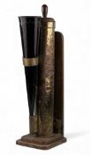 RARE 19TH CENTURY MARINE FOG HORN, manual pump, on stand, 74cms (h) Provenance: private collection