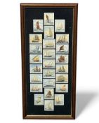 WILLS'S CIGARETTE CARDS, series of 25 'Rigs of Ships', 80 x 36cms overall Provenance: private