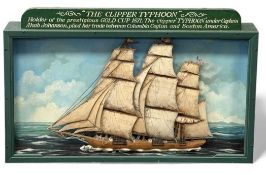 DIORAMA OF THE CLIPPER TYPHOON, Holder of the Prestigious Gold Cup 1871 (The Clipper Typhoon under