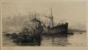 WILLIAM LIONEL WYLLIE (British, 1851-1931) and EDWARD SLOCOMBE (British, 1850-1915) black and