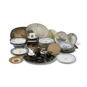 LARGE ASSORTMENT OF SHIPPING LINE TABLEWARE, including plates, cabaret set, Shelley cup and