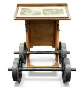 TWO ANTIQUE CAST-IRON BOGIE WHEELS, from Porth Wen Brickworks, Ynys Môn and Cemaes Harbour, Ynys