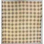 TRADITIONAL WELSH WOOLLEN BLANKET, beige, black, and grey geometric pattern, double sided and