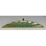 VINTAGE ALBION LORRY RADIATOR BADGE, aluminium with brass and painted finish, 9 (h) x 59.5cms (w)