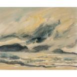 ‡ SIR KYFFIN WILLIAMS RA (Welsh 1918-2006) watercolour - entitled verso 'No. 3, Sea at Llanddwyn',