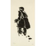 ‡ SIR KYFFIN WILLIAMS RA (Welsh 1918-2006) limited edition (127/150) linocut - known as 'Hugh Dick',
