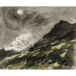 ‡ SIR KYFFIN WILLIAMS RA (Welsh 1918-2006) watercolour and pencil - entitled verso 'Snow and