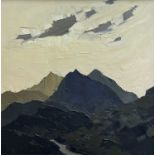 SIR KYFFIN WILLIAMS RA (Welsh, 1918-2006) oil on canvas - Snowdonia Pass, signed with initials lower