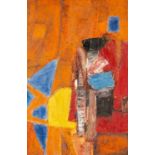 ‡ CERI RICHARDS CBE (Welsh 1903-1971) oil on canvas - abstract, inscribed verso 'Interior', signed