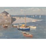 ‡ GYRTH RUSSELL (British-Canadian, lived and worked Wales, 1892-1970) oil on board - entitled