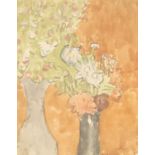 ‡ GWEN JOHN (Welsh 1876-1939) gouache on wove paper, circa 1930 - entitled verso 'Flowers' on Davies