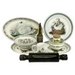 ASSORTED PORTMEIRION TABLEWARE, including large oval dish, Birds of Britain Mute Swan; circular