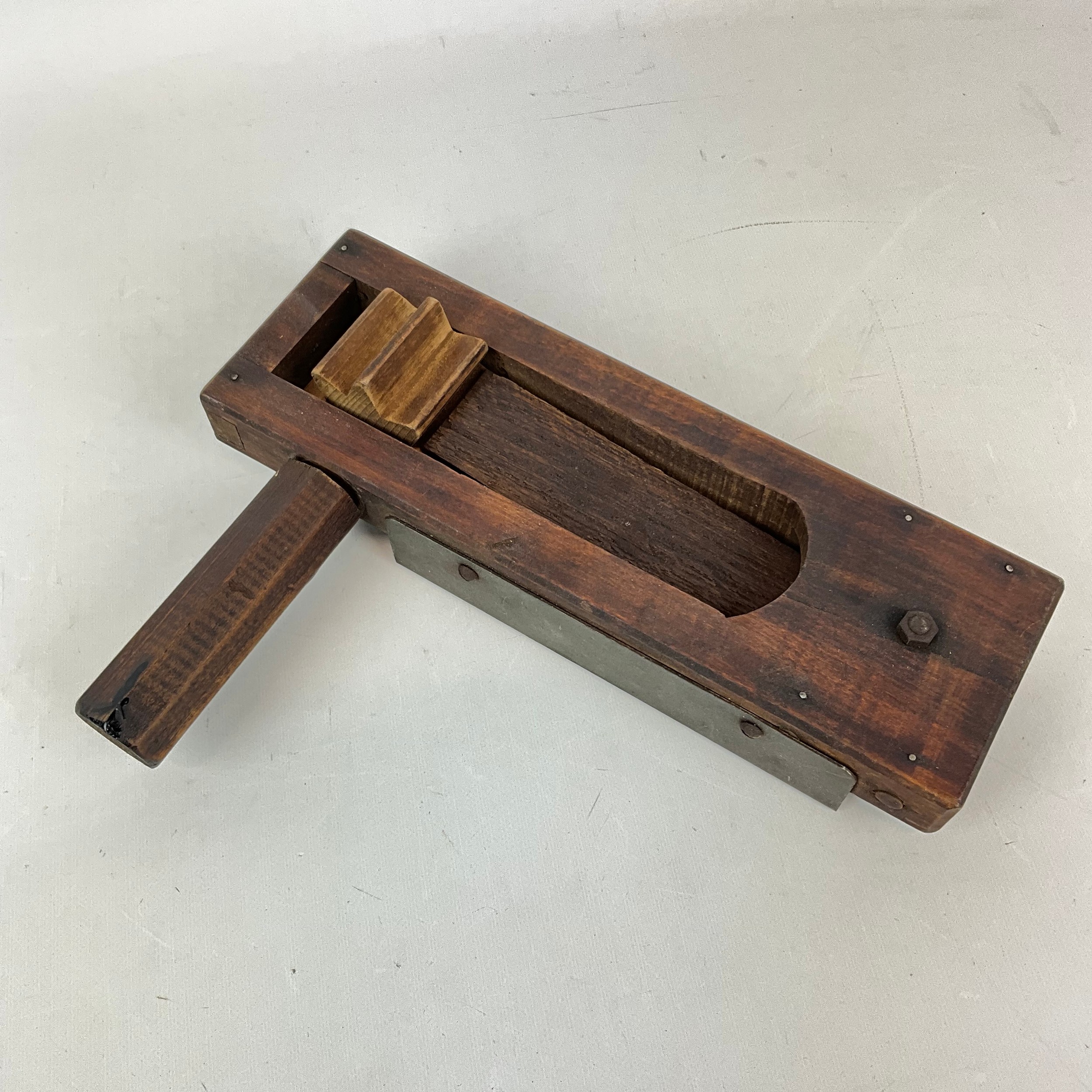A vintage football rattle clacker, L31cm H22cm.
