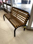 SLATTED WOOD BENCH