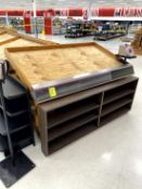 6FT WOOD SLANT PRODUCE TABLES