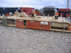 U Trough Screw - Texpan U Trough Screw Conveyor, 600mm dia. x 3.7 metres long with contrawound