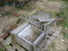 Dump Chutes - Stainless steel hand operated pellet press dump chute, 390 mm x 250 mm x 500 mm