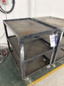 Three Tier Steel Trolley, approx. 1m x 700mm Please read the following important notes:- ***Overseas