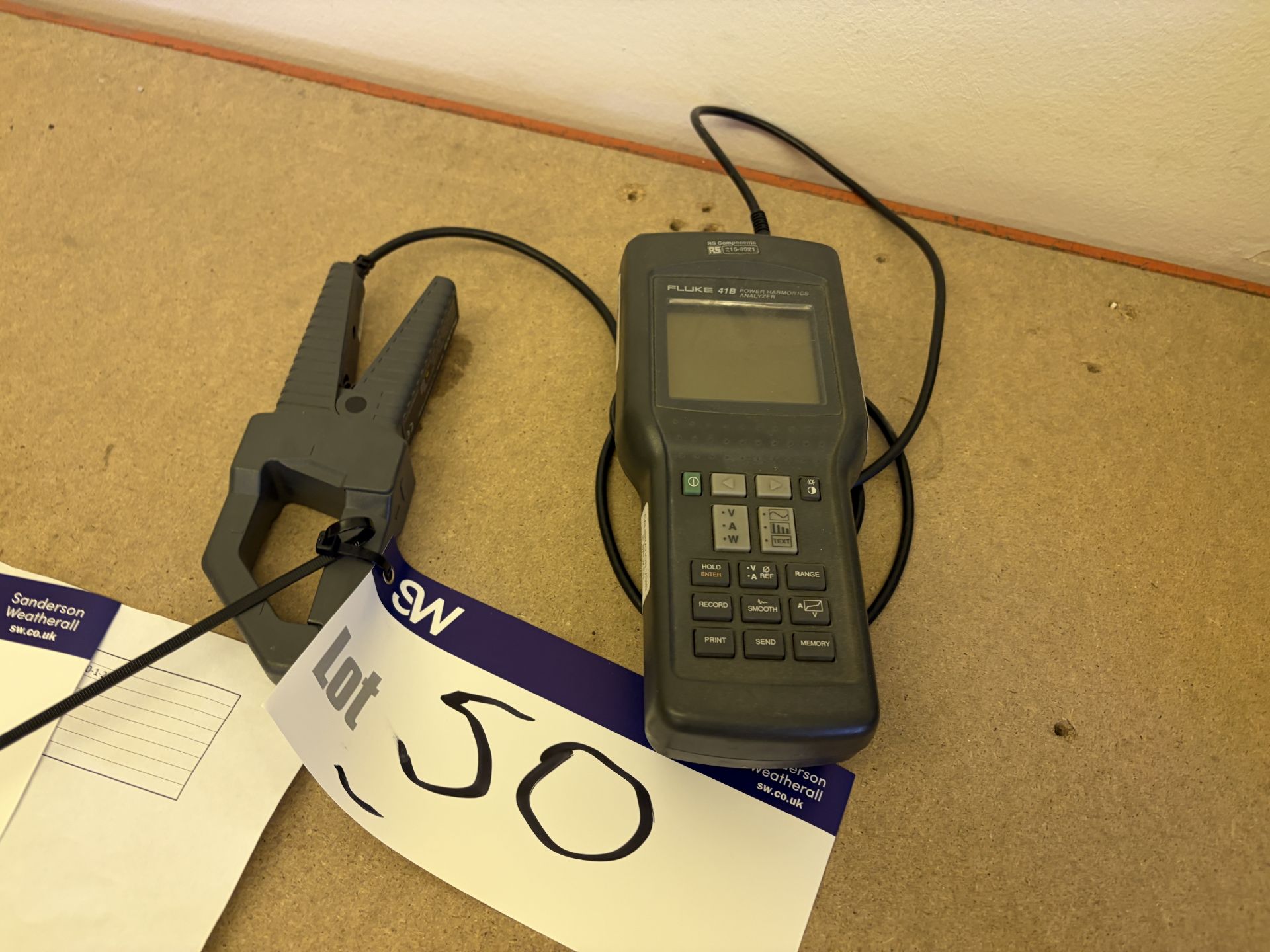 Fluke 41B Power Harmonics Analyser, serial no. DM7340032 Please read the following important notes:-