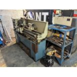 Llang Dei Enterprise/ Excell XL-1440GE Lathe, serial no. 9002010, with cabinet and shelving unit