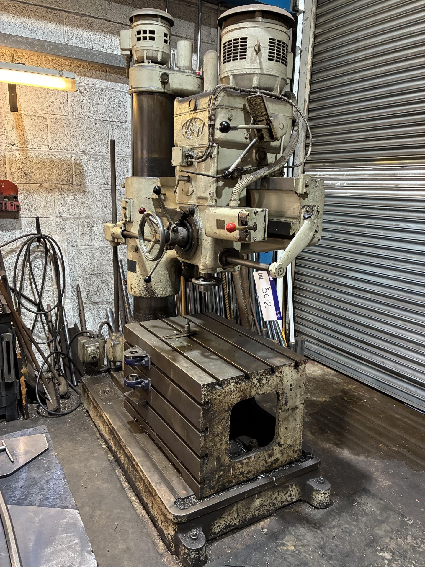 Kitchen & Wade Type 46E32 Radial Arm Drill, year of manufacture 1957, 3-phase, 415V, 50Hz, with