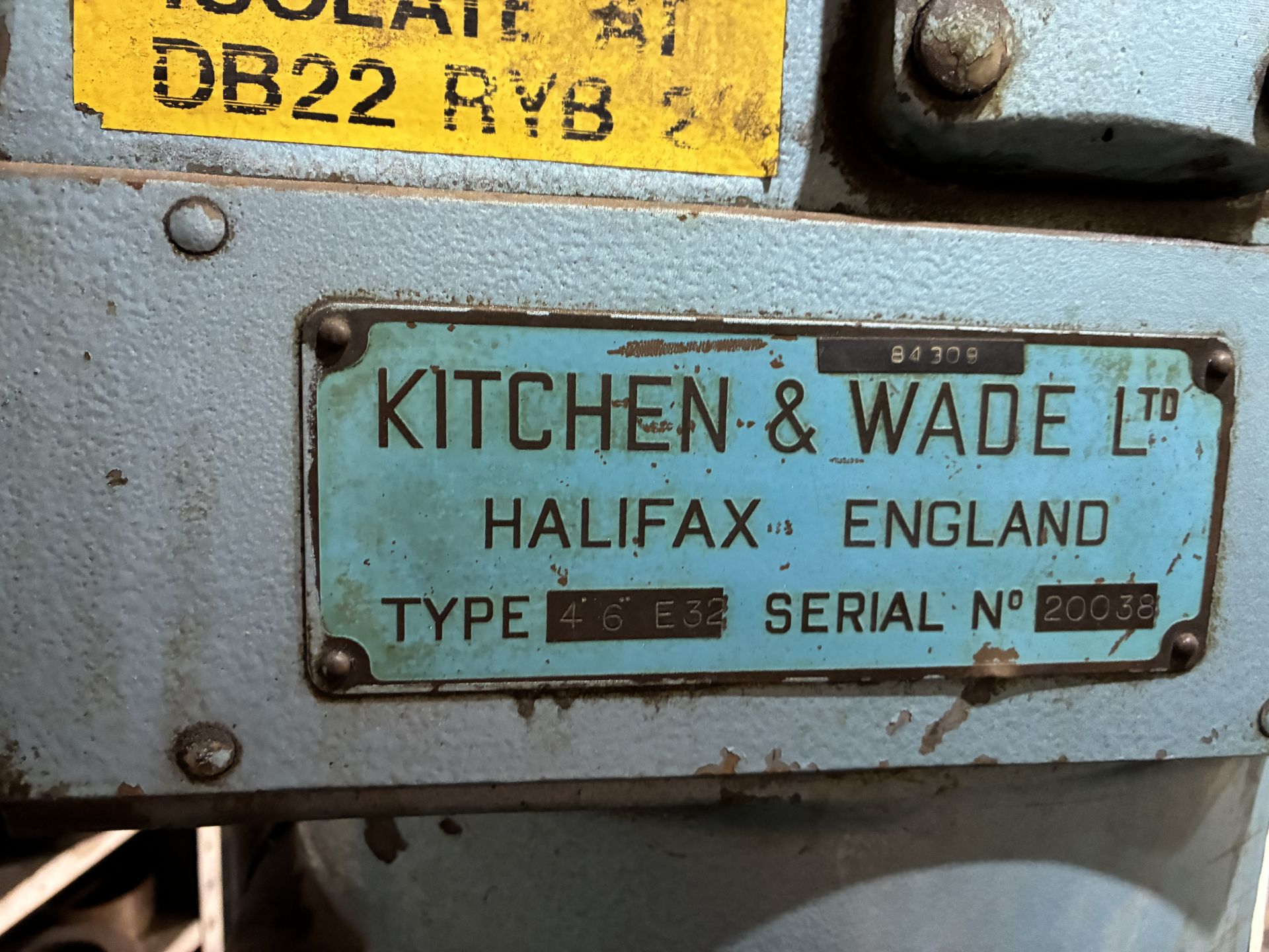 Kitchen & Wade Type 46E32 Radial Arm Drill, serial no. 20038, year of manufacture 1957, 3-phase, - Image 4 of 14