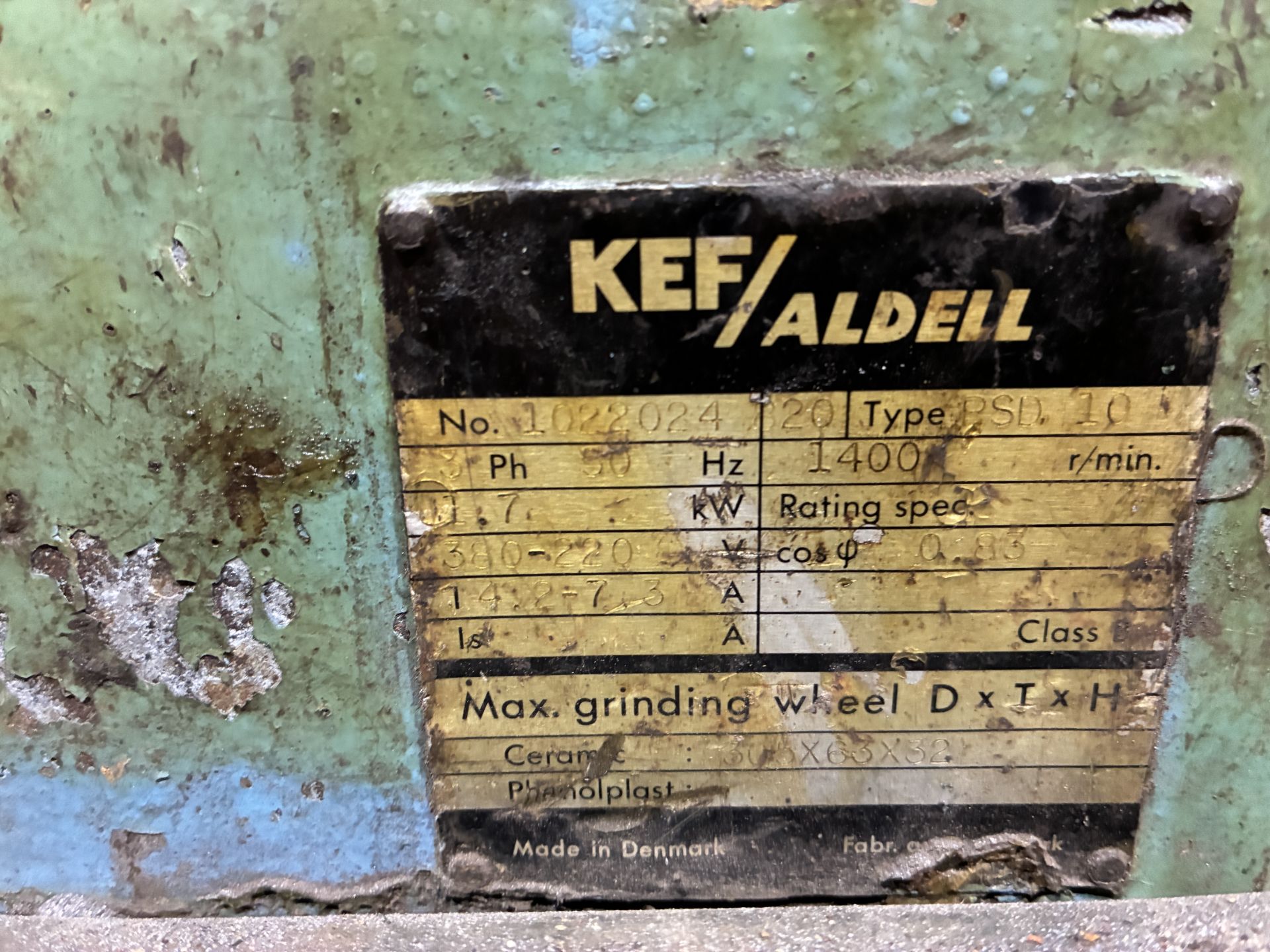 Fagersta Secoroc Twin Head Pedestal Grinder, 3-phase, 400V, 50Hz (power tool area) Please read the - Image 5 of 5