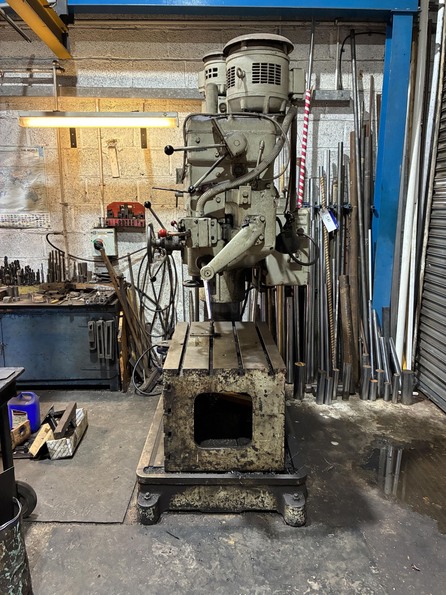 Kitchen & Wade Type 46E32 Radial Arm Drill, year of manufacture 1957, 3-phase, 415V, 50Hz, with - Image 2 of 13