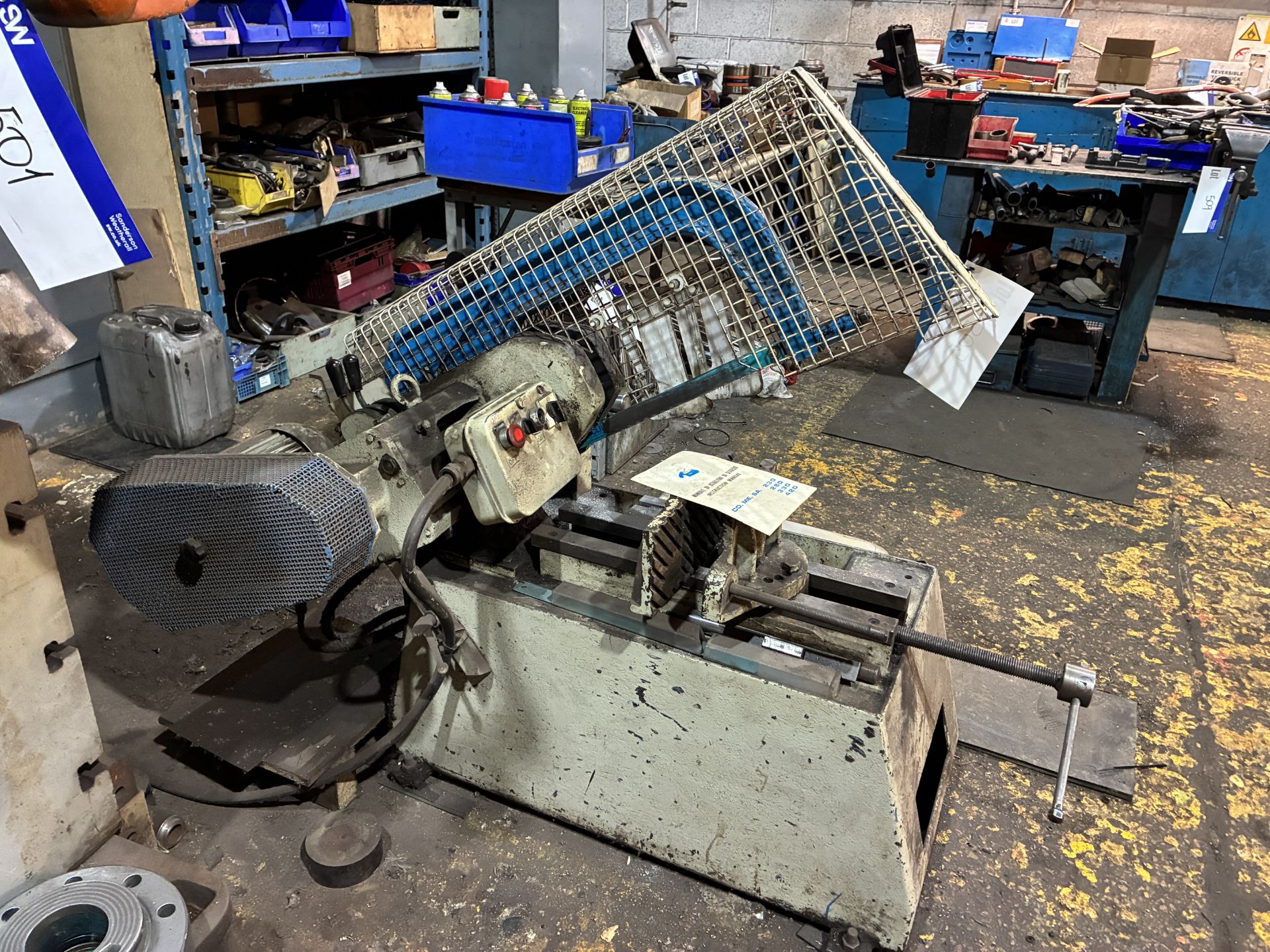 Comesa 230-280-330-420 Range Metal Hack Saw, 3-phase, 415V, 50Hz, with manuals (metalwork