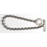 Gucci-Armband, 925er Silber, Nr. 1546A, Kugelglieder, Knebelverschluß, L. 19 cm, Gew. 15,9 g