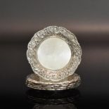 Satz von sechs kleinen Untersetzern. Baltimore, S. Kirk & Son | Silber.