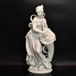 Dame mit Füllhorn und Blumen. Aelteste Volkstedter, nach Entwurf von Gustav Oppel | Biskuitporzel...